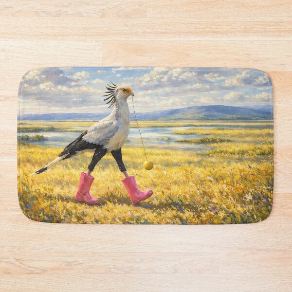 Item preview, Secretary Bird in Wellies Playing Yoyo designed and sold by M-Y-A-R-T-.