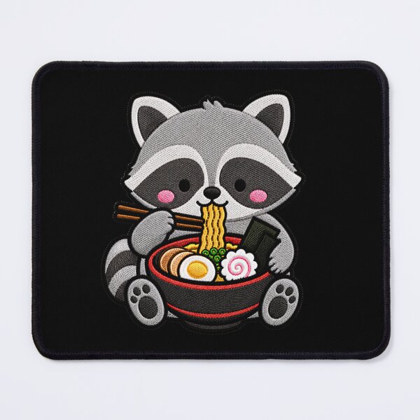 Item preview, Kawaii Hedgehog Eating Ramen - Cute Hedgehog Embroidery Patch designed and sold by ColorSplash123.