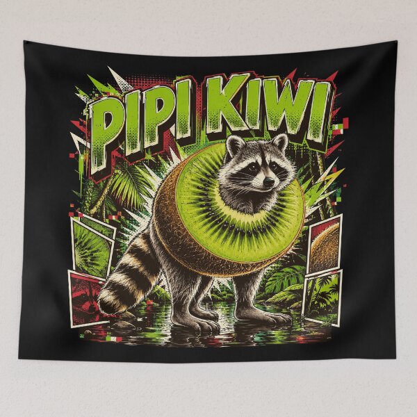 Item preview, Pipi Kiwi Raccoon Meme Funny Gen Z Brainrot Animal Pun designed and sold by Kitkin.
