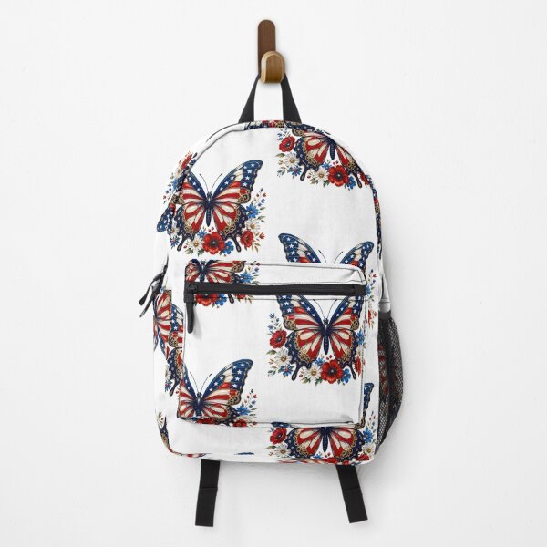 Item preview, Patriotic Butterfly Floral American Flag 4th July gift designed and sold by Amzkao.