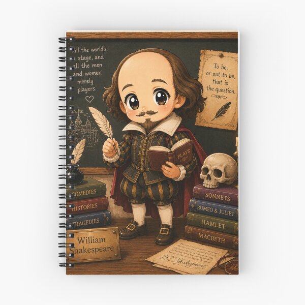 Item preview, Chibi William Shakespeare | Cute Literary Legend designed and sold by YumiStories Shop.