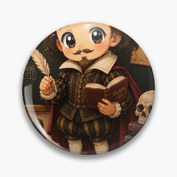 Item preview, Chibi William Shakespeare | Cute Literary Legend designed and sold by YumiStories Shop.