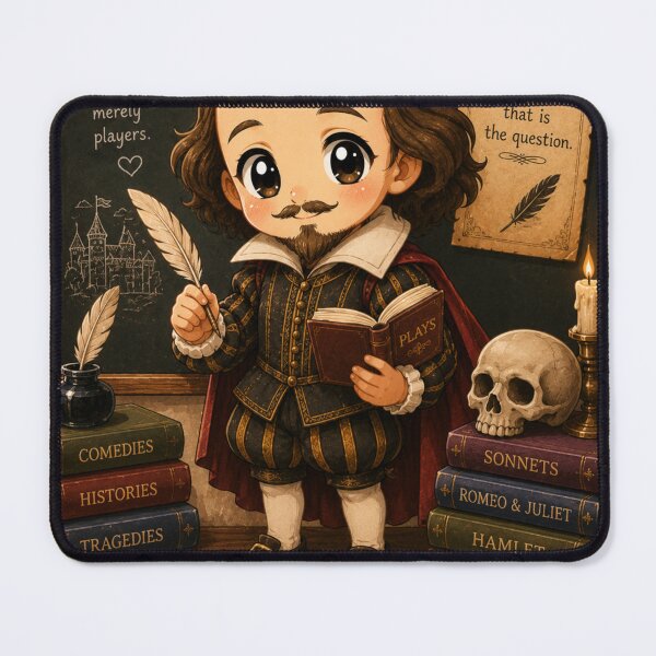Item preview, Chibi William Shakespeare | Cute Literary Legend designed and sold by YumiStories Shop.