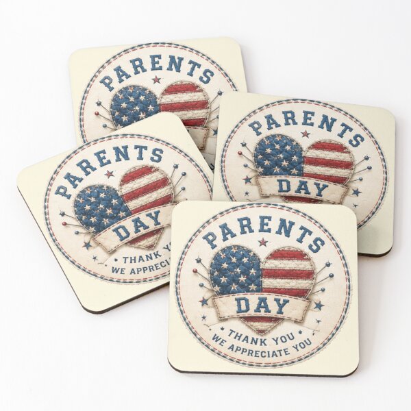 Item preview, Vintage Patchwork Happy Parents Day Mom and Dad designed and sold by Applecrunch.