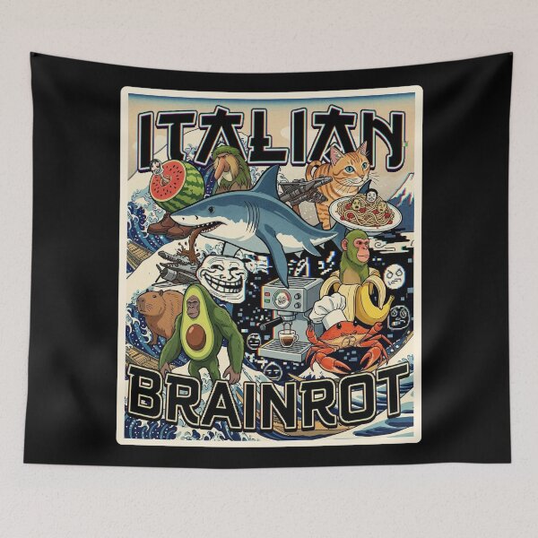 Item preview, Italian Brainrot Meme Gen Z Chaos Absurdist Humor Design designed and sold by Kitkin.