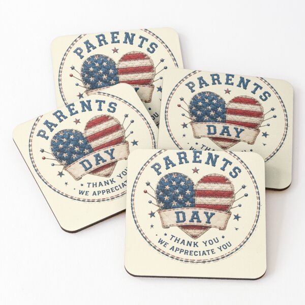 Item preview, Vintage Patchwork Happy Parents Day Mom and Dad designed and sold by Applecrunch.