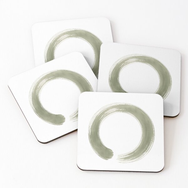 Item preview, Sage Green Zen Ensō Circle Minimal Art designed and sold by TheSlowShore.