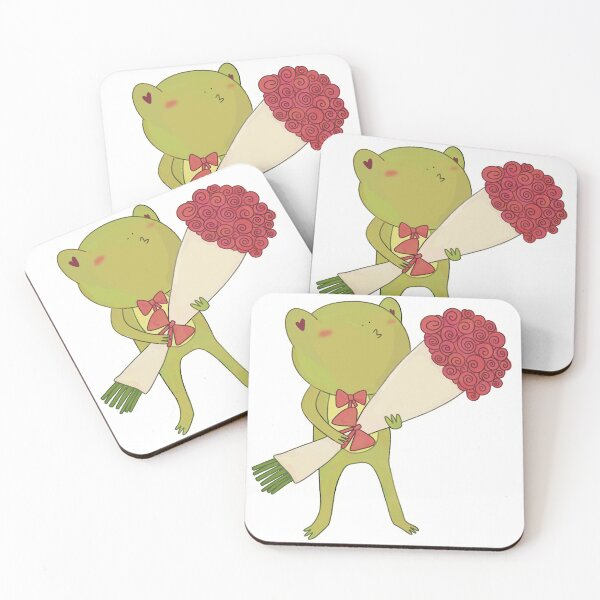Item preview, Cute Frog with Rose Bouquet designed and sold by creartdsign.