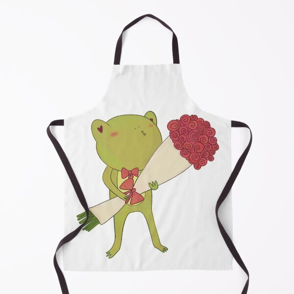 Item preview, Cute Frog with Rose Bouquet designed and sold by creartdsign.