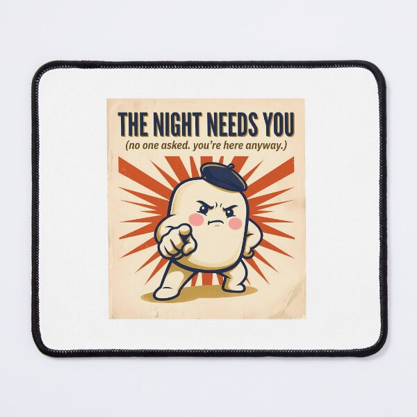 Item preview, The Night Needs You Funny Insomnia Retro Poster Humor designed and sold by how-is-design.