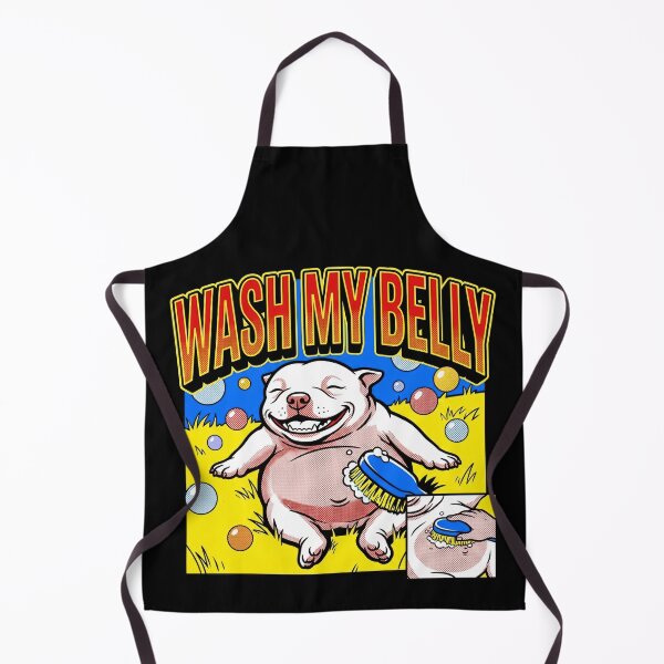 Item preview, Wash My Belly Happy Dog Meme Gen Z Brainrot Puppy Bath Time Funny designed and sold by Kitkin.