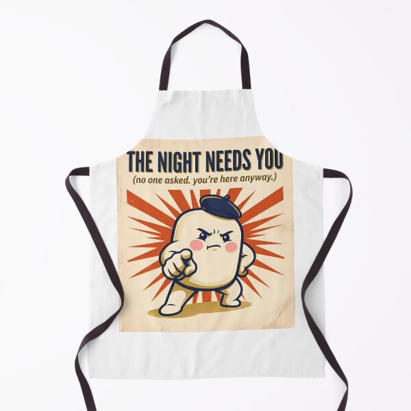 Item preview, The Night Needs You Funny Insomnia Retro Poster Humor designed and sold by how-is-design.