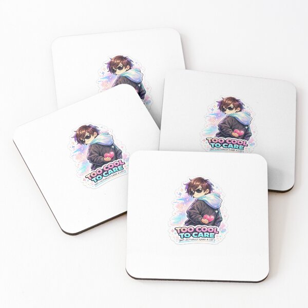 Item preview, Too Cool To Care Anime Sticker designed and sold by Sandyp1984.