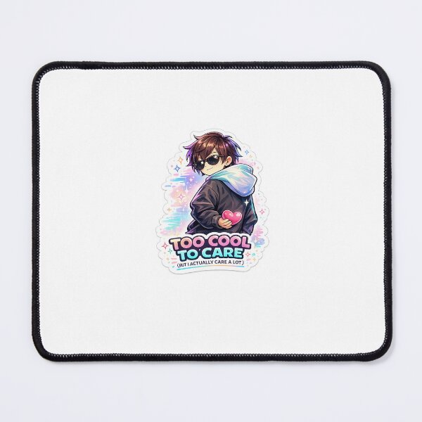 Item preview, Too Cool To Care Anime Sticker designed and sold by Sandyp1984.