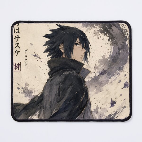 Item preview, Sasuke | Last Shadow Ninja Samurai | Dark Anime Swordsman Japanese Ink Style Wall Art designed and sold by Dyan4.