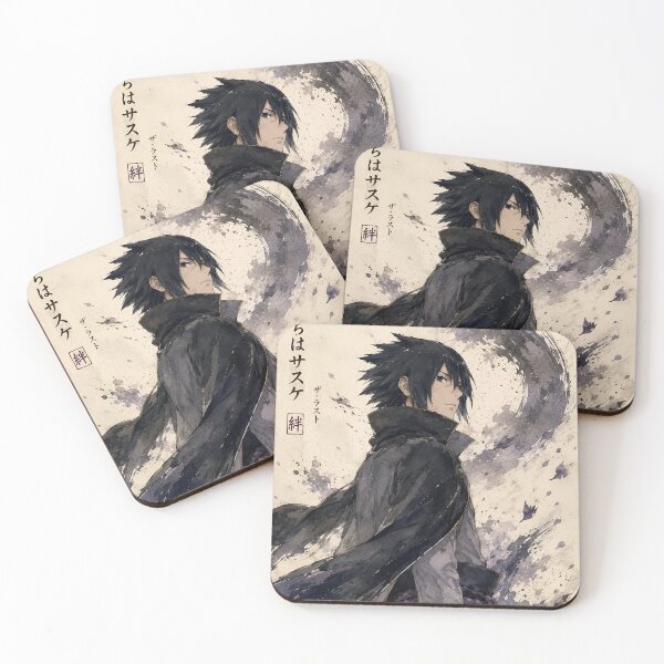 Item preview, Sasuke | Last Shadow Ninja Samurai | Dark Anime Swordsman Japanese Ink Style Wall Art designed and sold by Dyan4.