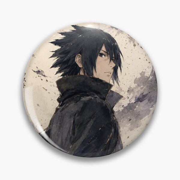 Item preview, Sasuke | Last Shadow Ninja Samurai | Dark Anime Swordsman Japanese Ink Style Wall Art designed and sold by Dyan4.