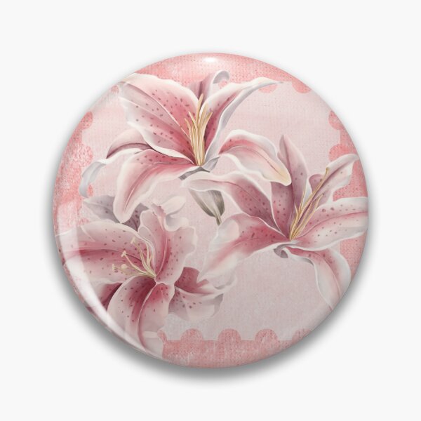 Item preview, Pink Velvet Lily Botanical Flower designed and sold by SHAN-NO.