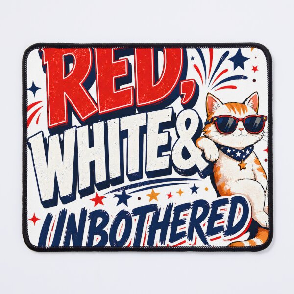 Item preview, Red White and Unbothered Cat designed and sold by RexNoise.