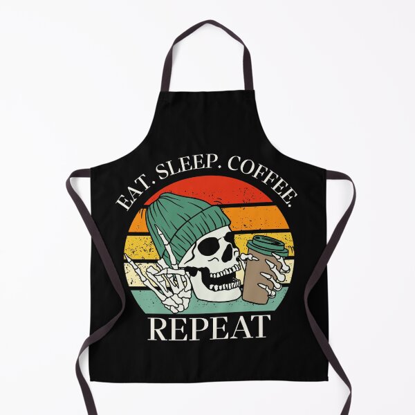 Item preview, Eat. Sleep. Coffee. Repeat Skeleton Design designed and sold by OldSkullDesigns.