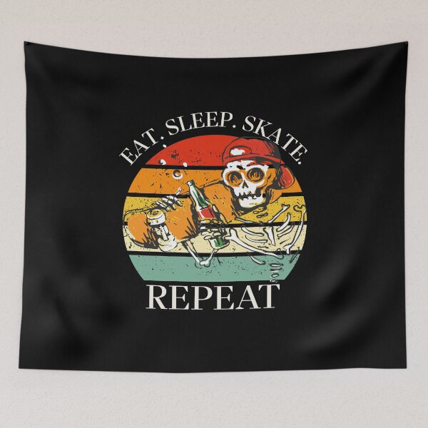 Item preview, Eat. Sleep. Skate. Repeat Skeleton Design designed and sold by OldSkullDesigns.