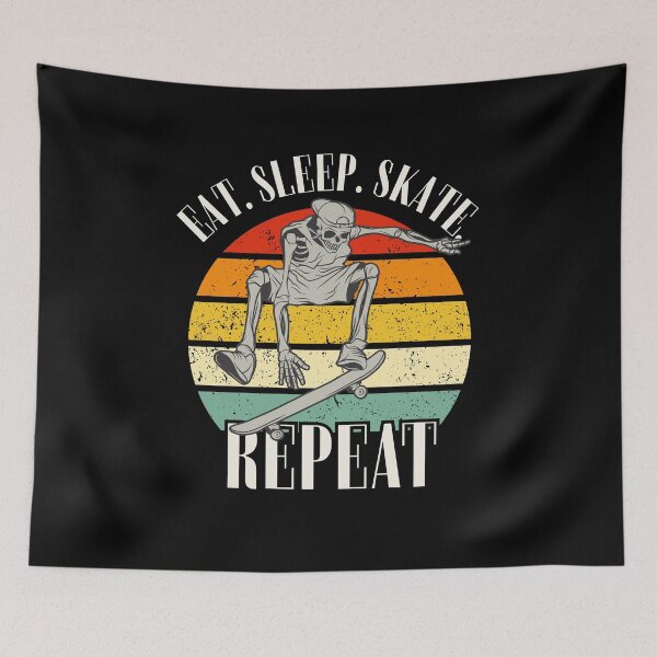 Item preview, Eat. Sleep. Skate. Repeat Skeleton Design designed and sold by OldSkullDesigns.