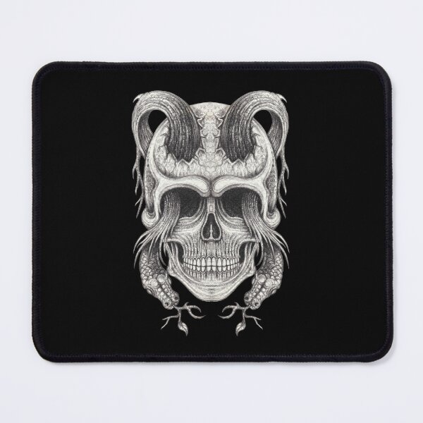 Item preview, Surreal art skull with snake designed and sold by Jiwsurreal.