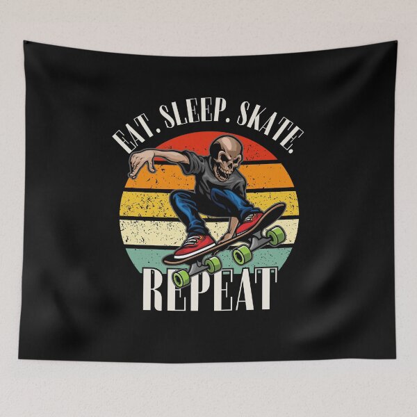 Item preview, Eat. Sleep. Skate. Repeat Skeleton Design designed and sold by OldSkullDesigns.