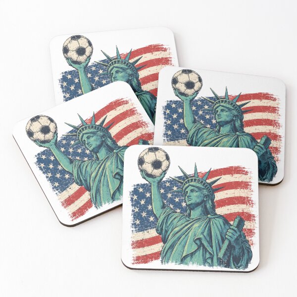 Item preview, American Soccer Fan Statue of Liberty USA T-Shirt designed and sold by DandelioMoon.