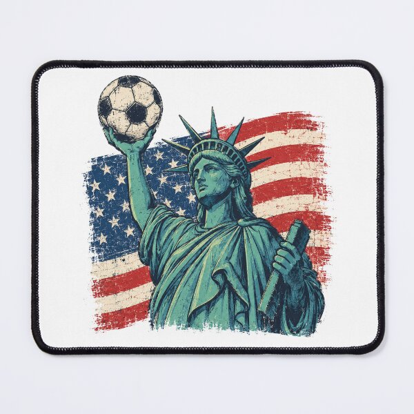 Item preview, American Soccer Fan Statue of Liberty USA T-Shirt designed and sold by DandelioMoon.