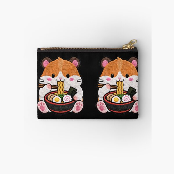 Item preview, Kawaii Hamster Eating Ramen - Cute Hamster Embroidery Patch designed and sold by ColorSplash123.