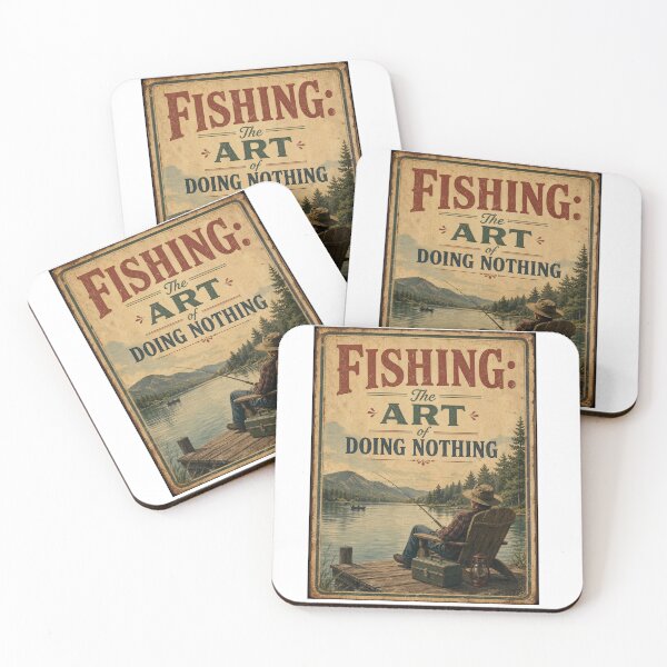 Item preview, Fishing: The Art of Doing Nothing | Vintage Fishing Poster designed and sold by Jandedan.