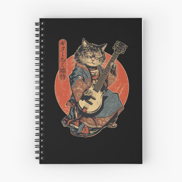Item preview, Samurai Cat Playing Guitar Vintage designed and sold by nosu-art-pod.