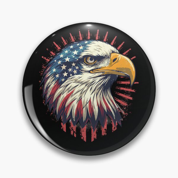 Item preview, Patriotic Bald Eagle American Flag Illustration designed and sold by QuirkyCloud Designs.