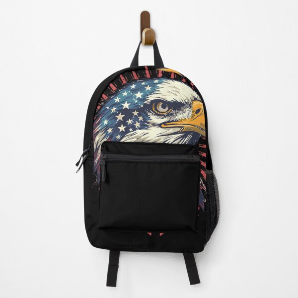 Item preview, Patriotic Bald Eagle American Flag Illustration designed and sold by QuirkyCloud Designs.