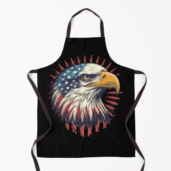 Item preview, Patriotic Bald Eagle American Flag Illustration designed and sold by QuirkyCloud Designs.