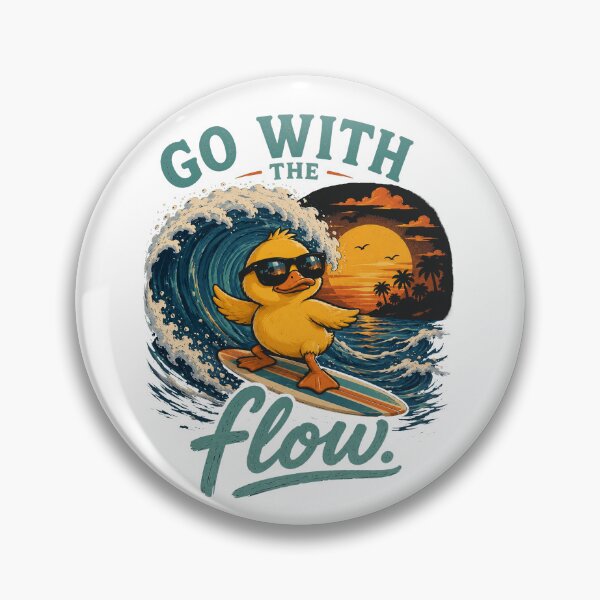 Item preview, Go With The Flow Duck designed and sold by DandelioMoon.