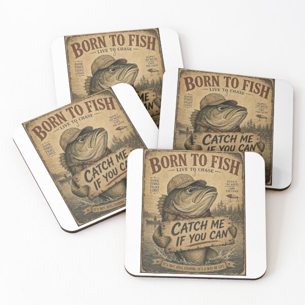 Item preview, Catch Me If You Can | Vintage Anthropomorphic Fish Poster designed and sold by Jandedan.