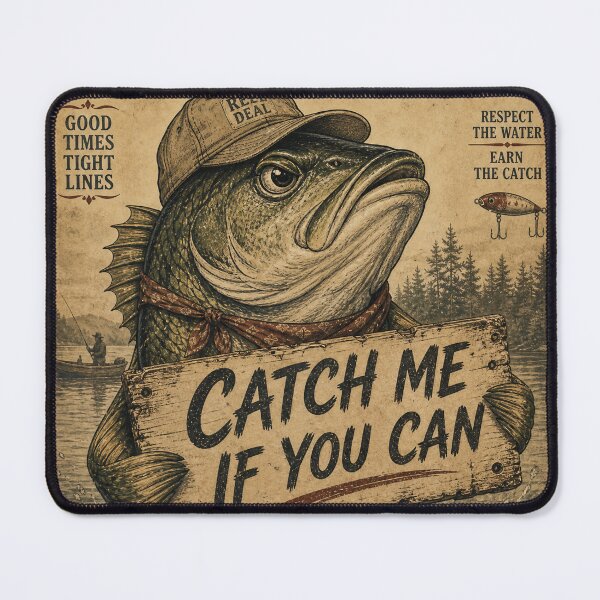 Item preview, Catch Me If You Can | Vintage Anthropomorphic Fish Poster designed and sold by Jandedan.