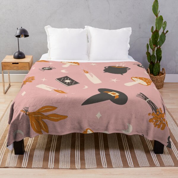 Item preview, Whimsical Witchy Autumn Pattern – Cozy Halloween Magic Seamless Design designed and sold by RJACreative.