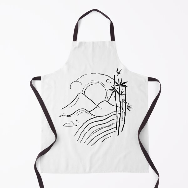 Item preview, Minimal Zen Mountain Line Art | Japanese Aesthetic Minimalist Design designed and sold by Larams Studio.