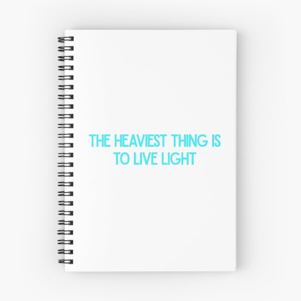 Item preview, Blue Pink  The Heaviest Thing Is To Live Light Inspirational Quote Design designed and sold by luckyhue.