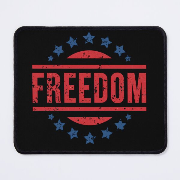 Item preview, Distressed Patriotic Freedom USA Stars Typography designed and sold by QuirkyCloud Designs.