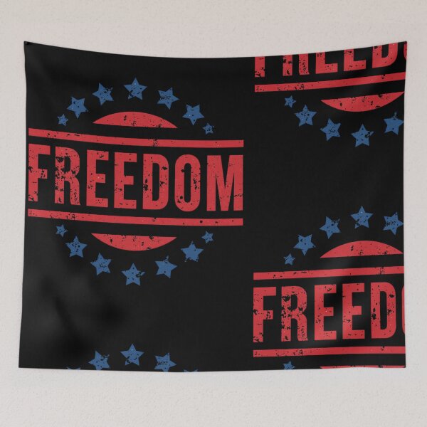 Item preview, Distressed Patriotic Freedom USA Stars Typography designed and sold by QuirkyCloud Designs.