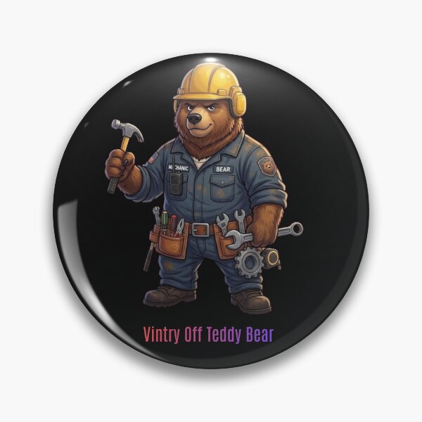 Item preview,  Mechanic Bear Construction Worker Cartoon Vintry Off designed and sold by VintryOff.