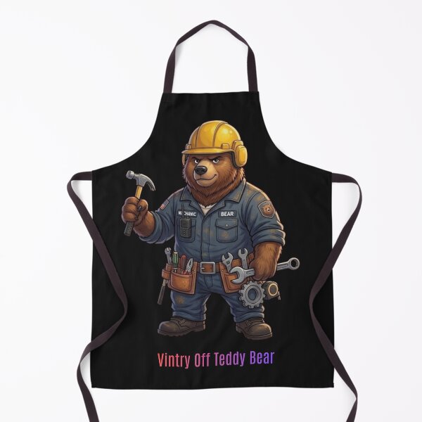 Item preview, Mechanic Bear Construction Worker Cartoon Vintry Off designed and sold by VintryOff.