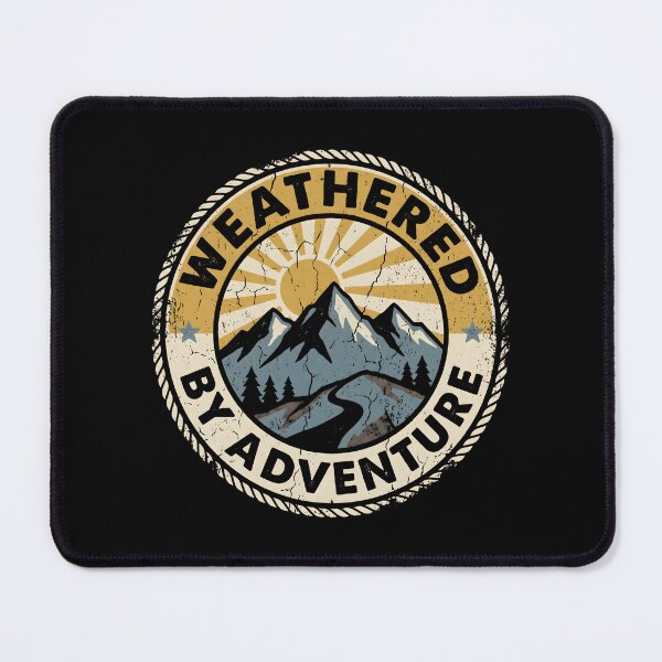 Item preview, Weathered By Adventure Mountain Camping Badge designed and sold by SplashTastic.