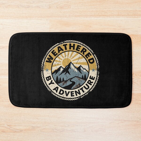 Item preview, Weathered By Adventure Mountain Camping Badge designed and sold by SplashTastic.