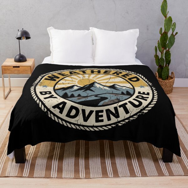 Item preview, Weathered By Adventure Mountain Camping Badge designed and sold by SplashTastic.