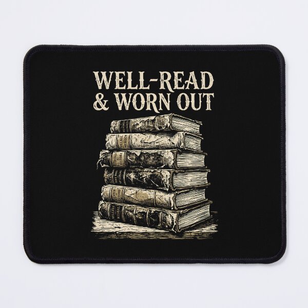 Item preview, Well-Read and Worn Out Vintage Book Lover designed and sold by SplashTastic.